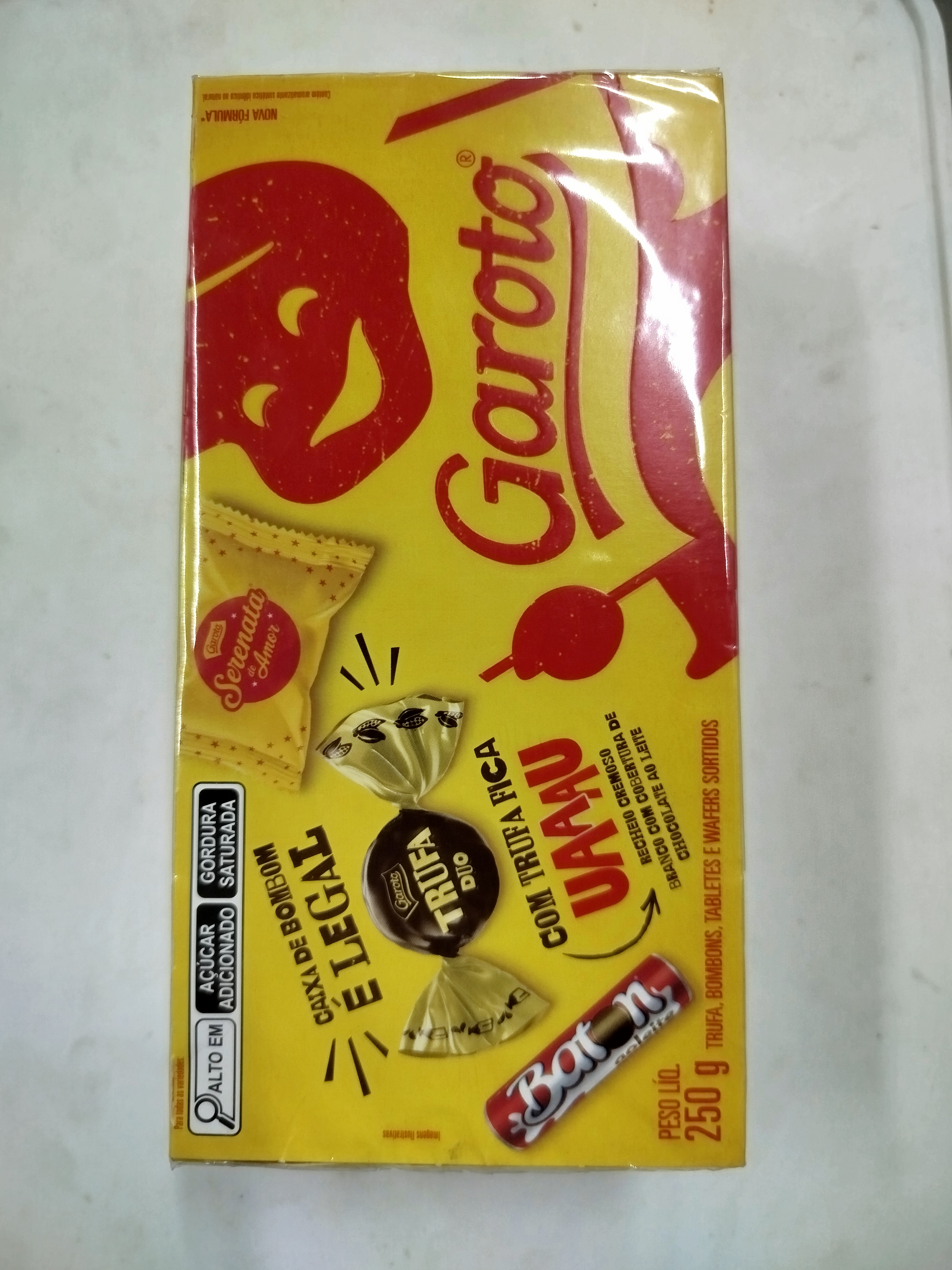 Caixa chocolate garoto 250g