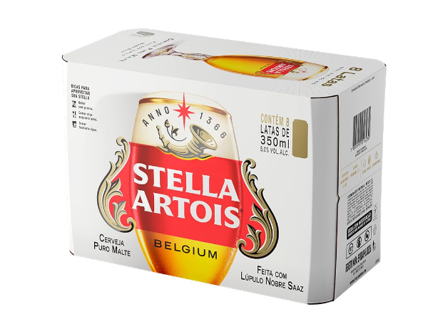Stella artois caixa c 8 und