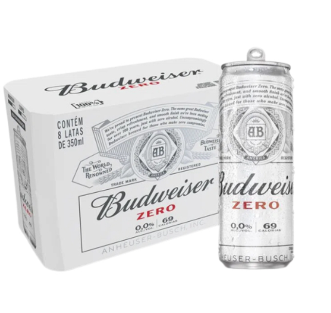 Budweiser zero caixa c 8 unds