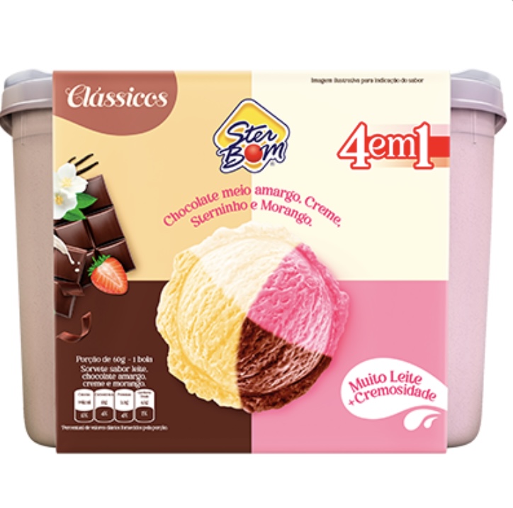Sorvete 4 em 1 de 2L