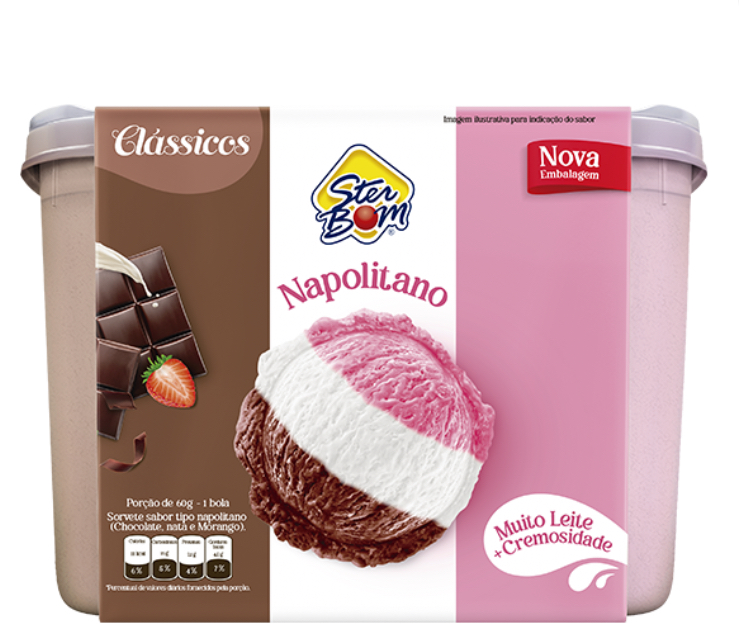 Sorvete napolitano 2L