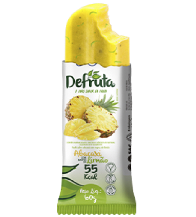 Picolé abacaxi c raspas de limão