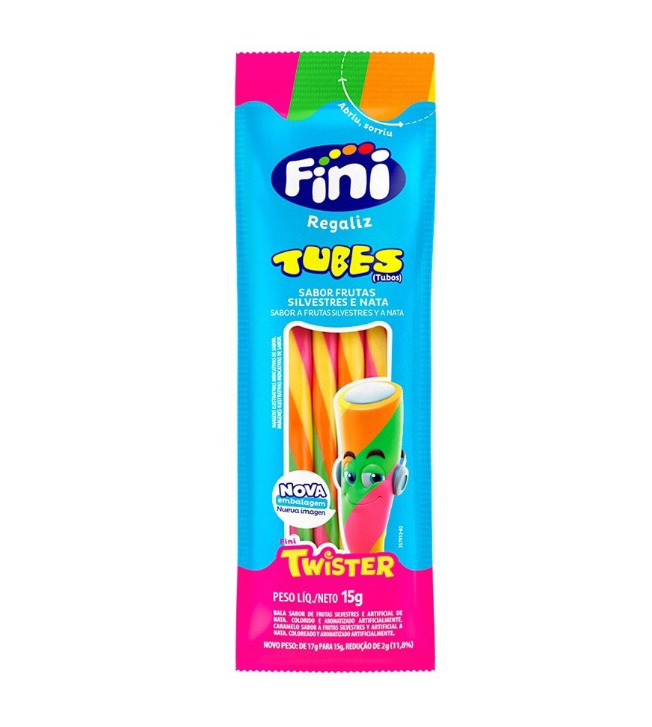 Fini tubes frutas silvestres e nata 15g