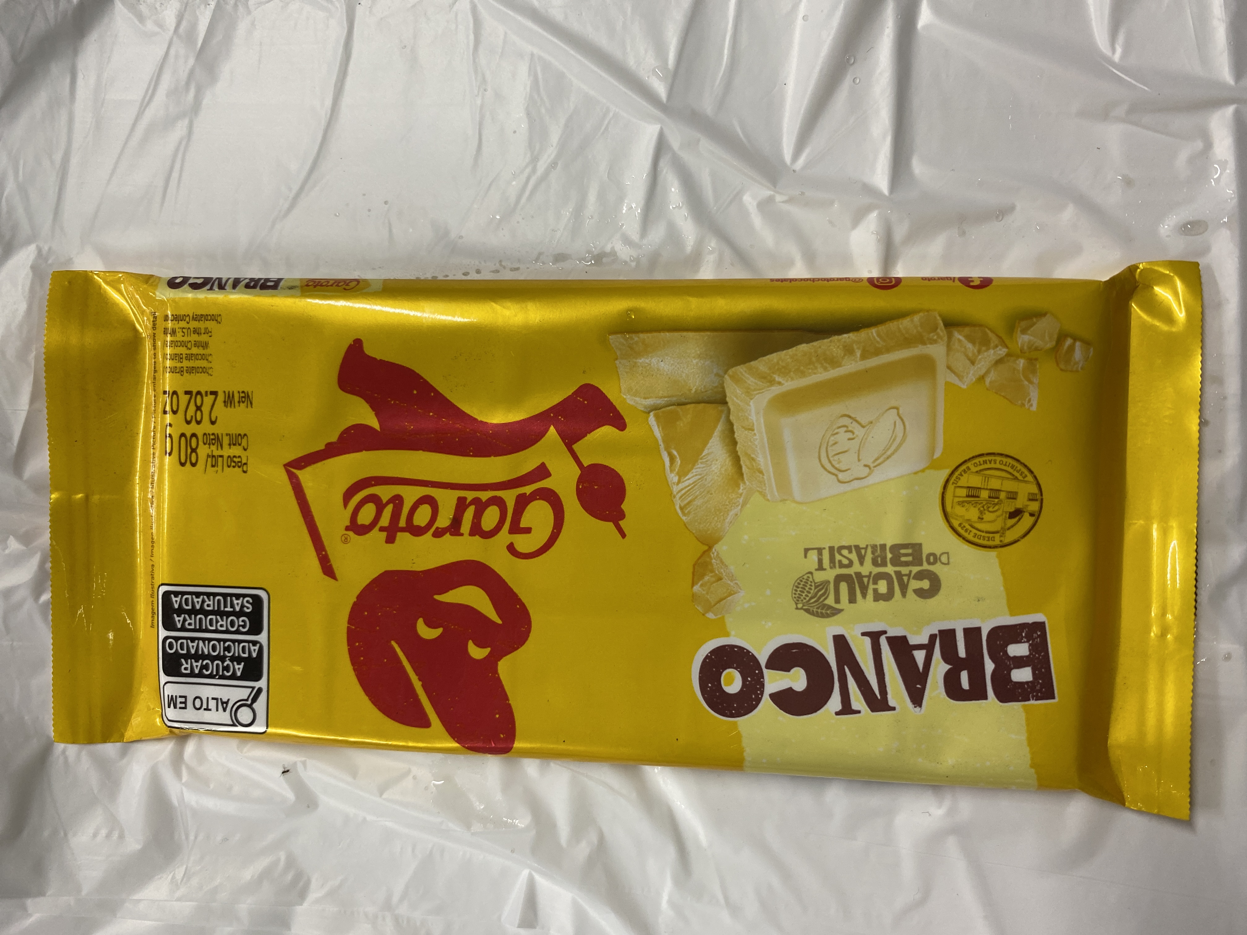 Chocolate garoto branco 80g