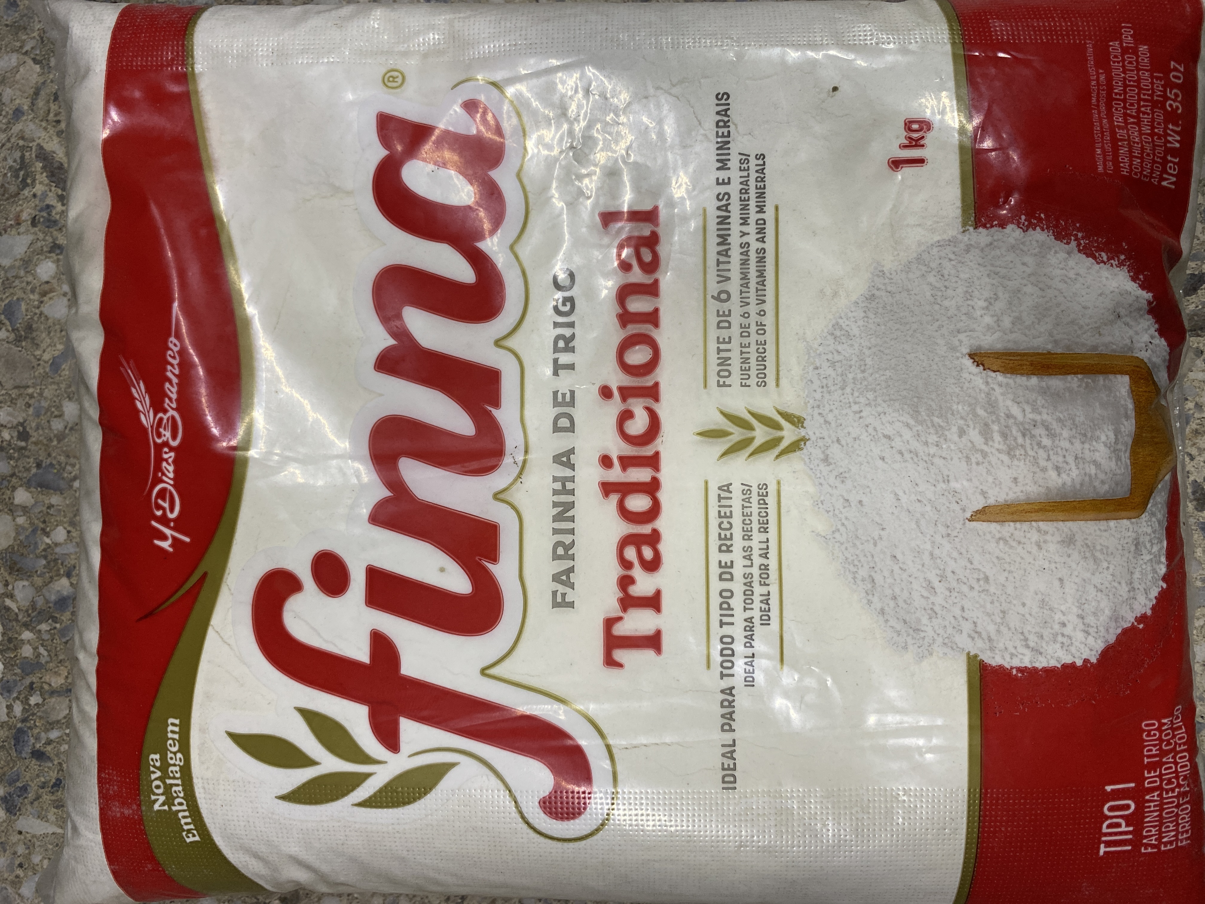 Farinha de trigo finna tradicional 1kg