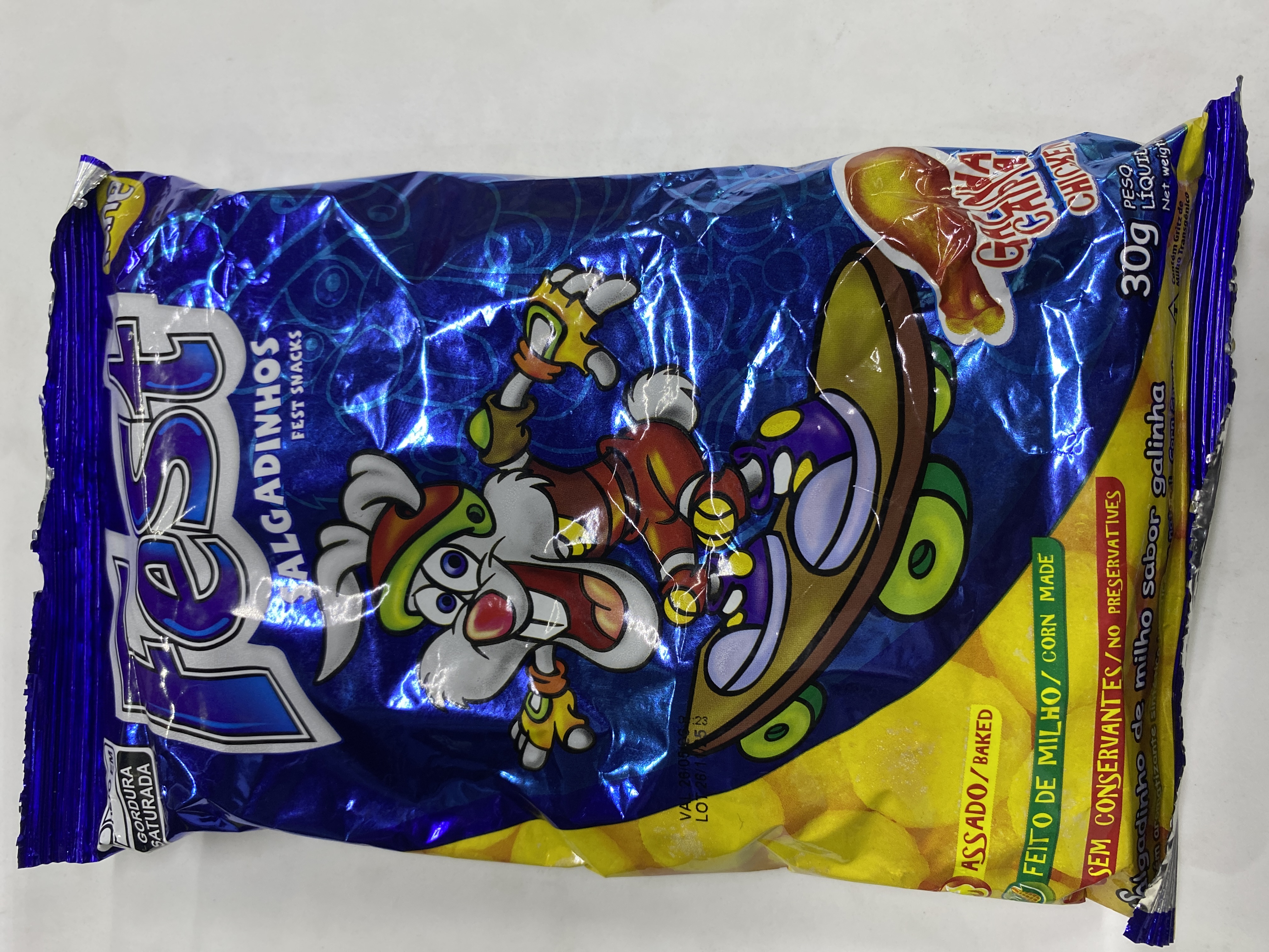 Fest salgadinhos sabor galinha caipira 30g