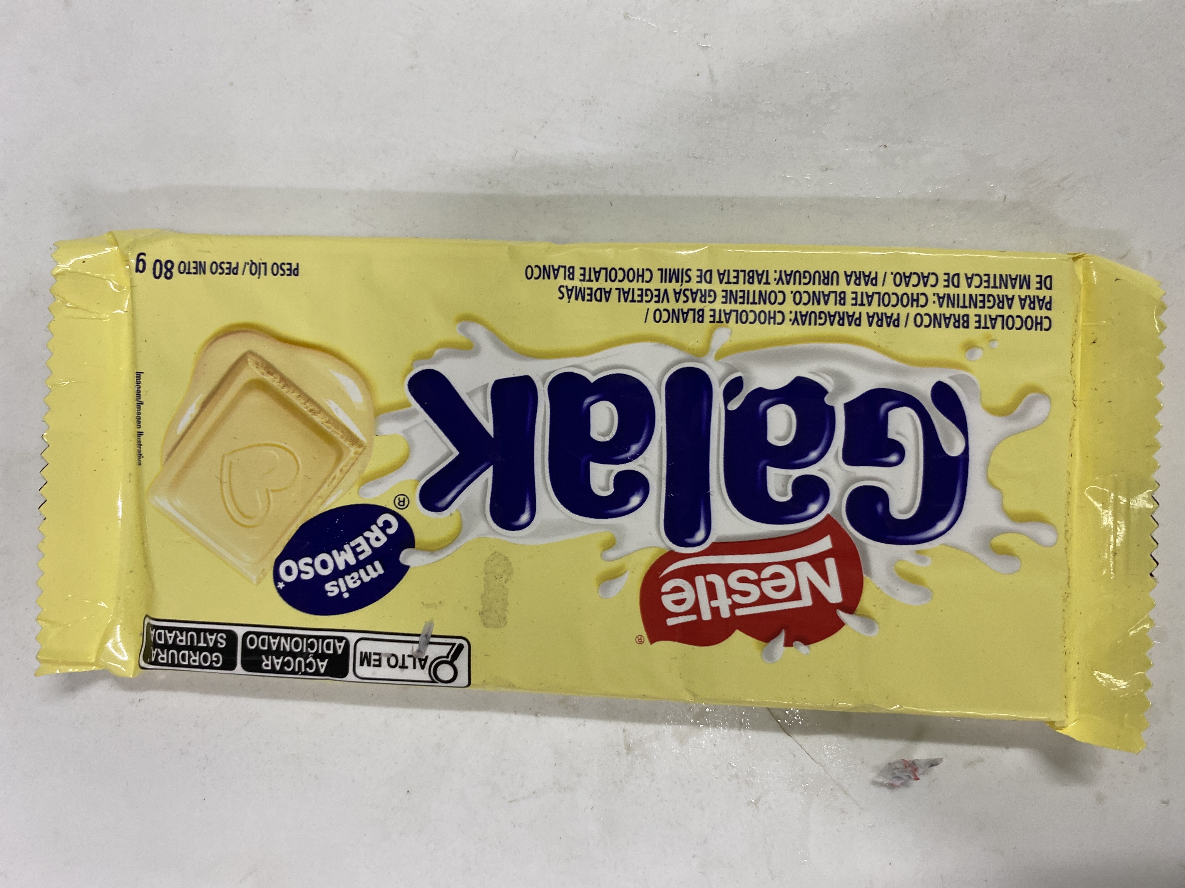 Barra chocolate branco galak