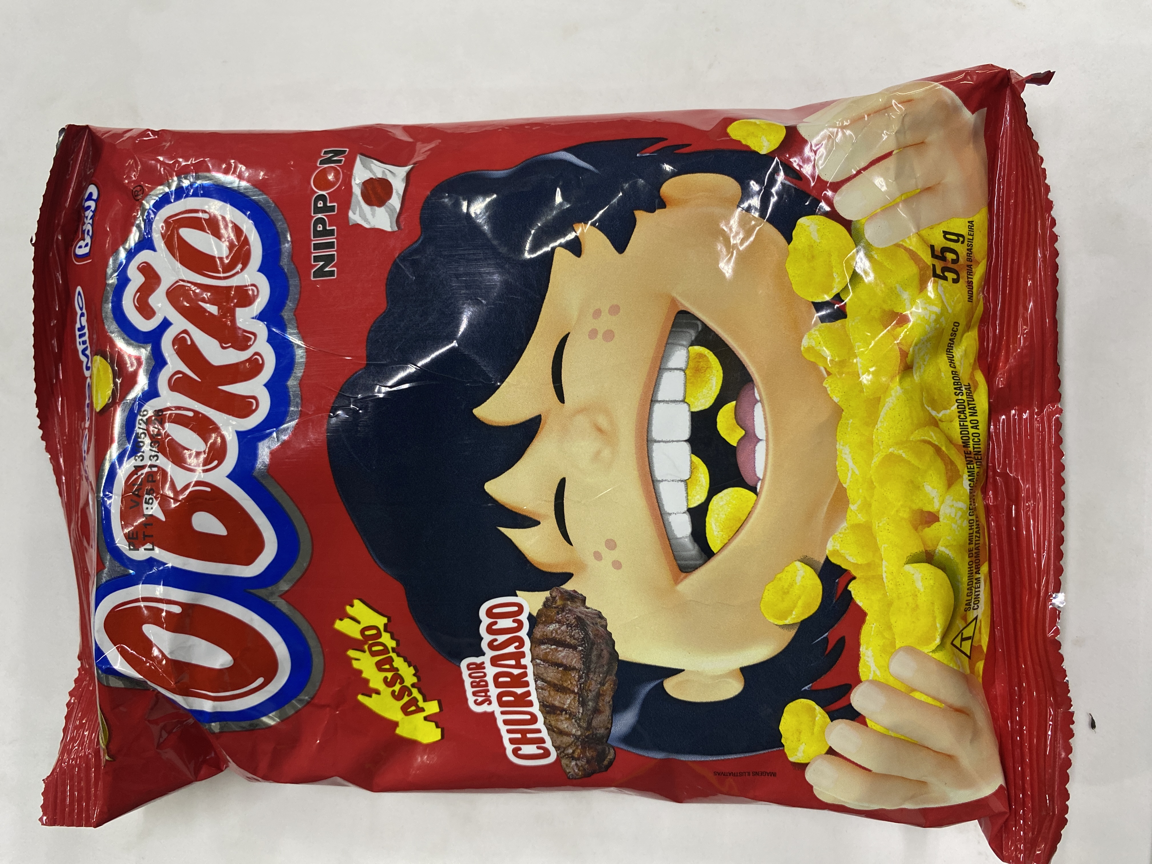 Salgadinho bokao sabor churrasco 55g