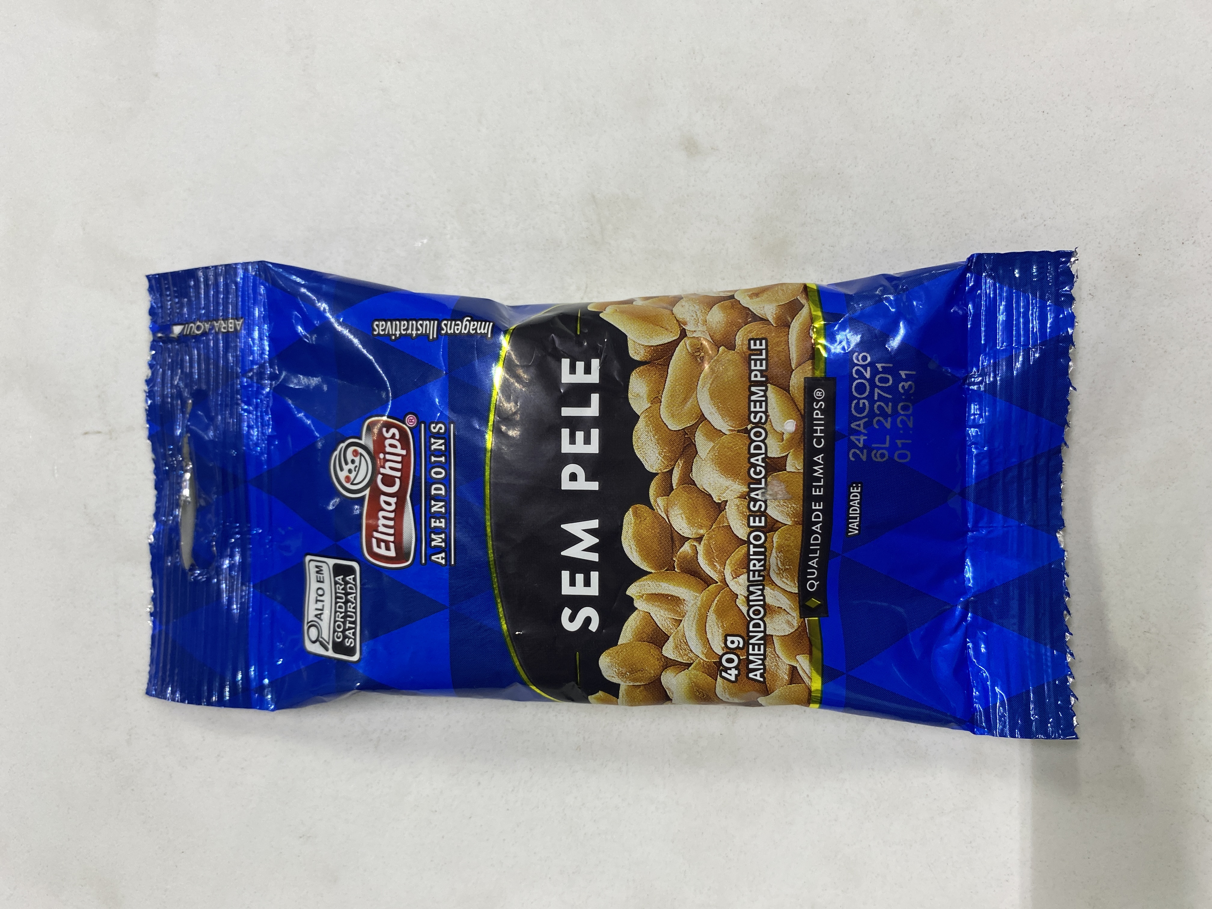 Amendoim sem pele elma chips 40g