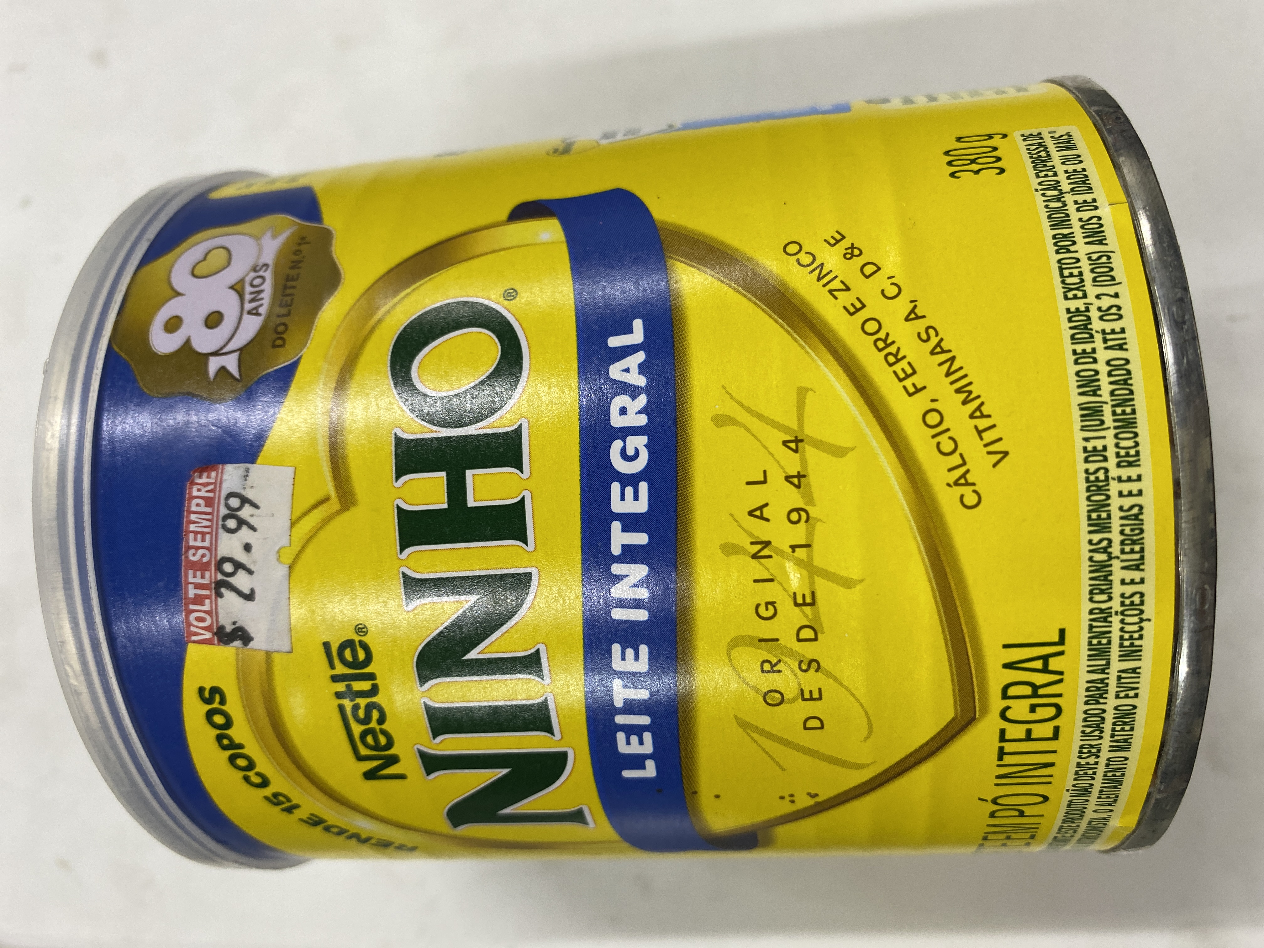 Leite ninho integral 380g