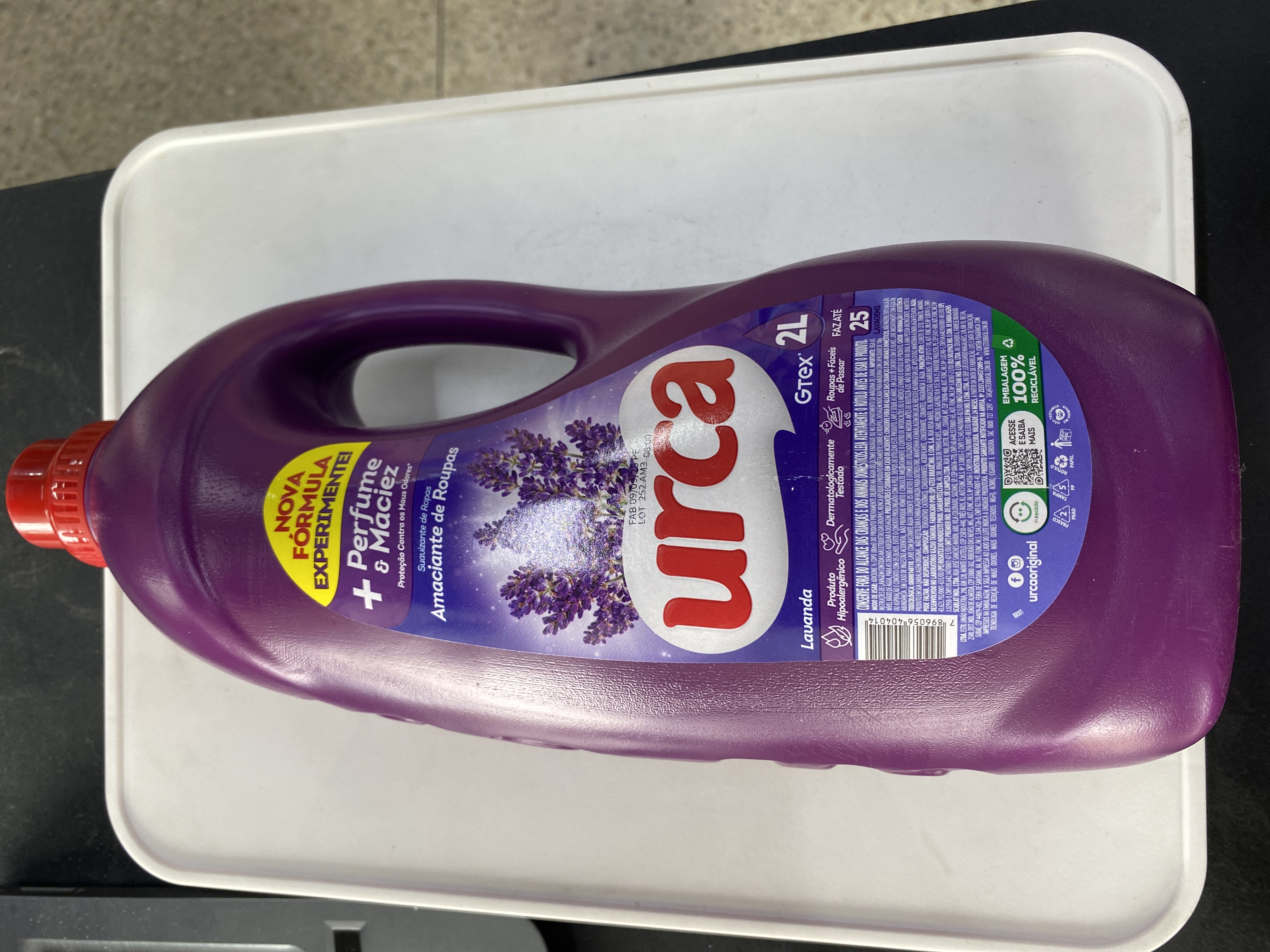 Amaciante de roupas urca lavada 2L