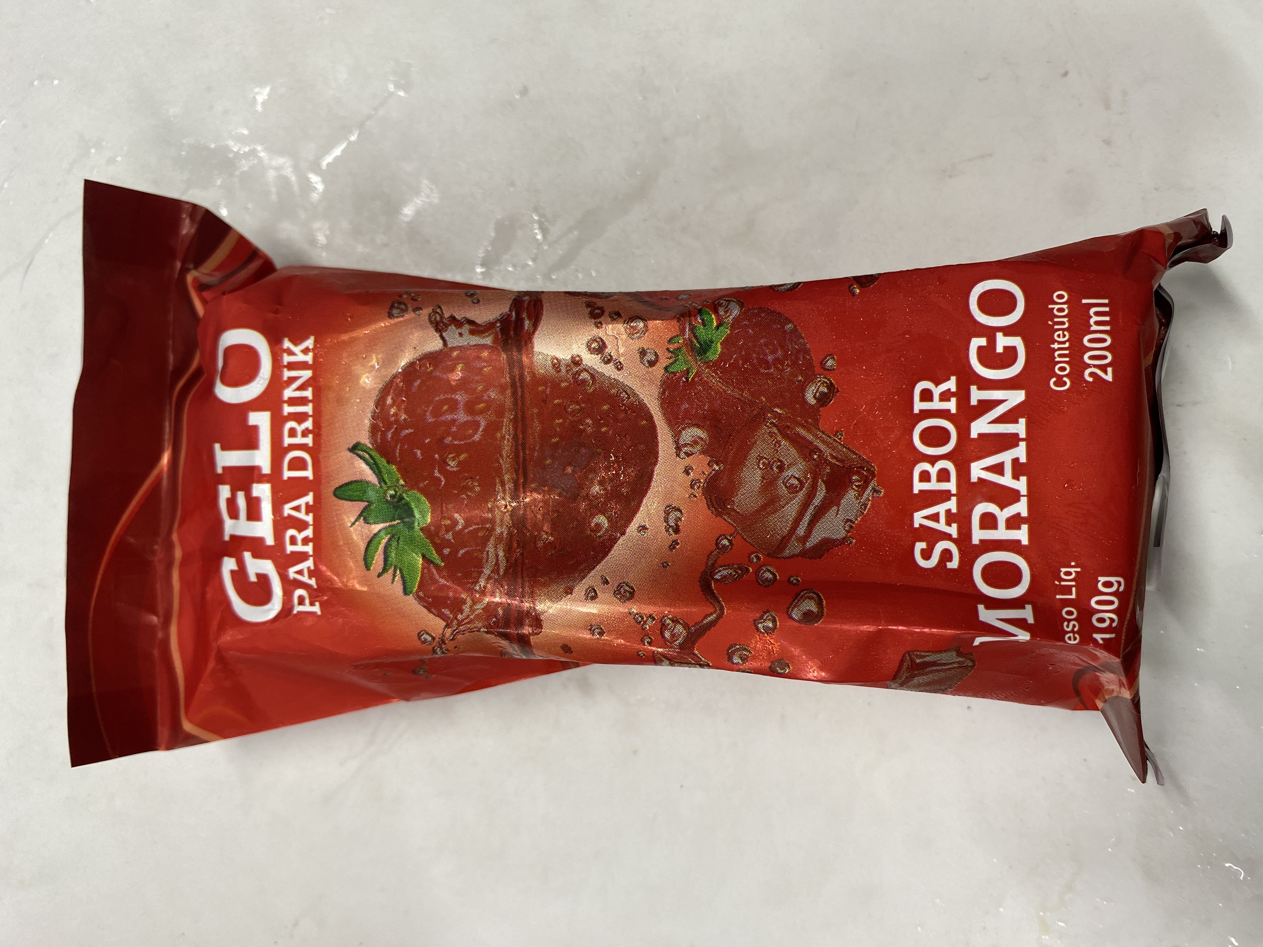 Gelo sabor morango 190g