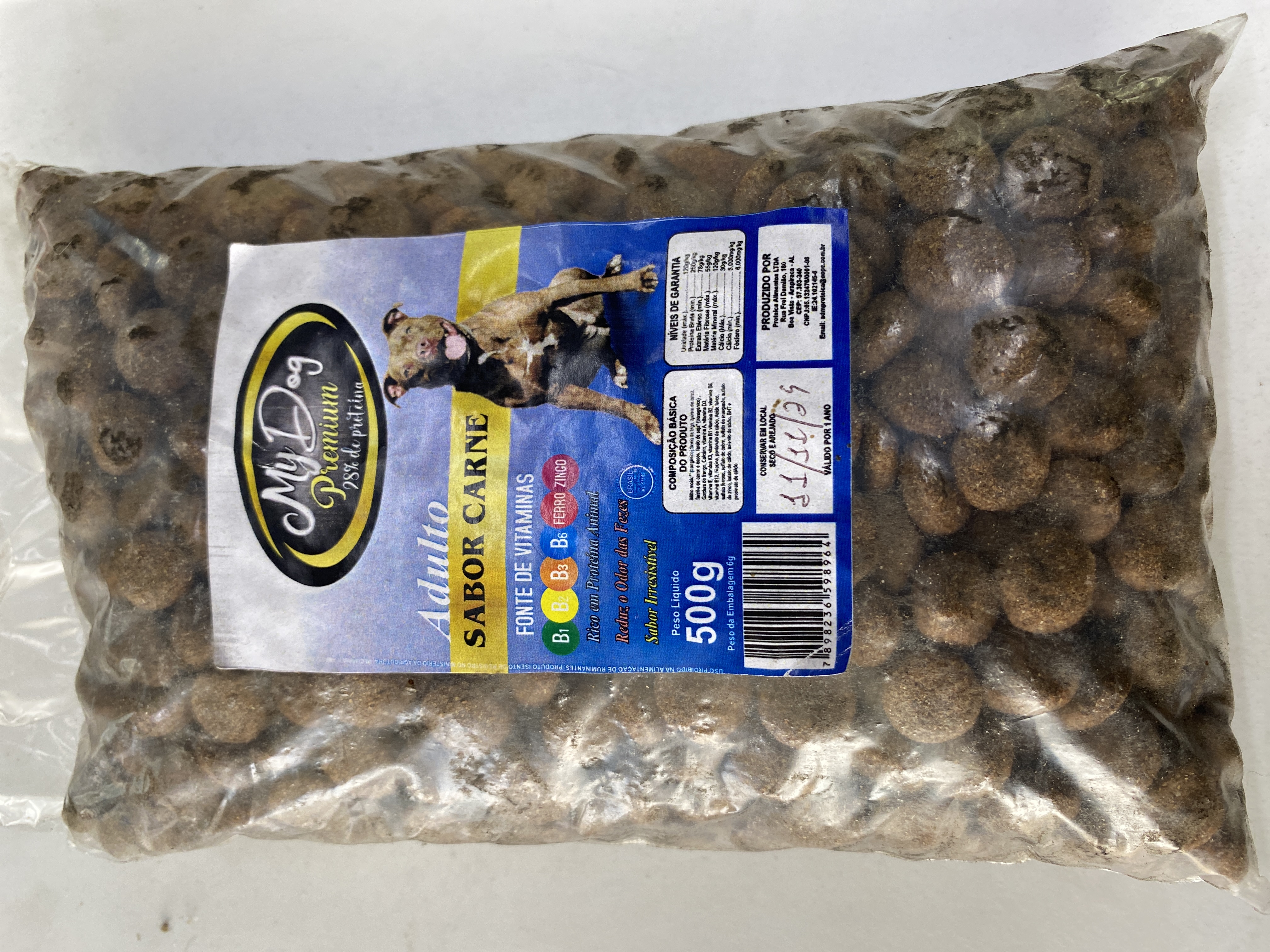 Ração para cachorro sabor carne 500g