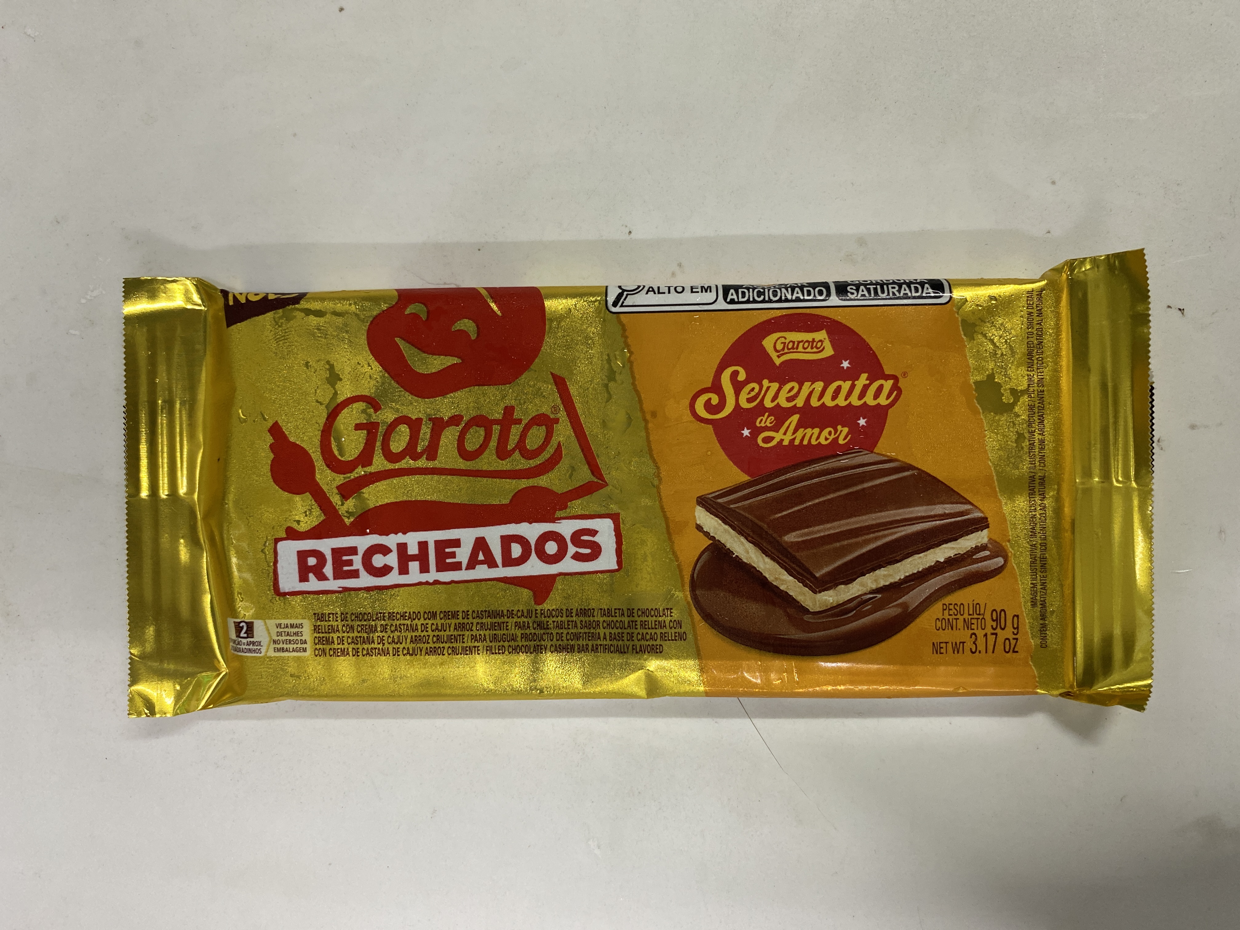 Barra chocolate garoto serenata de amor