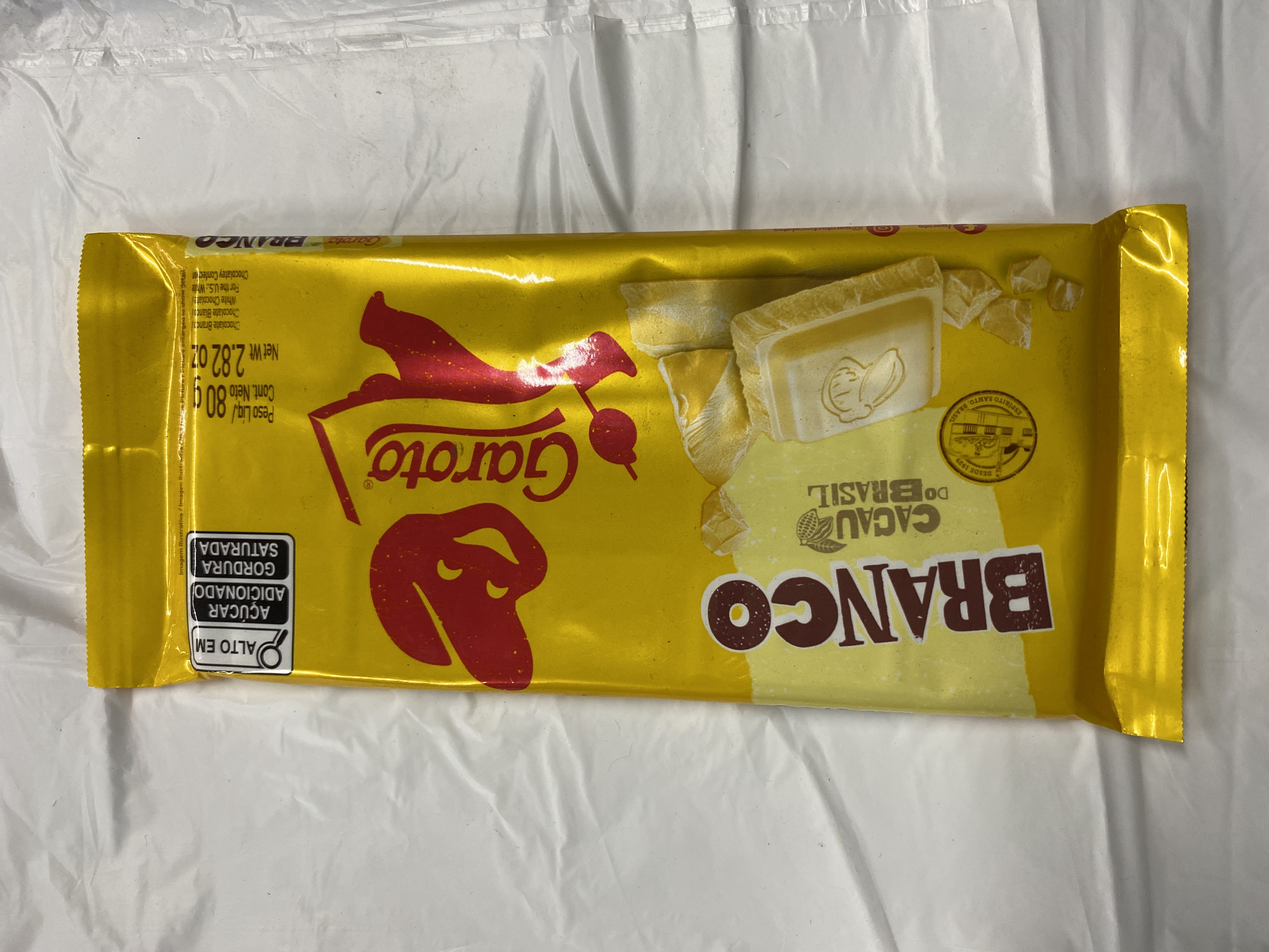 Chocolate garoto branco 80g