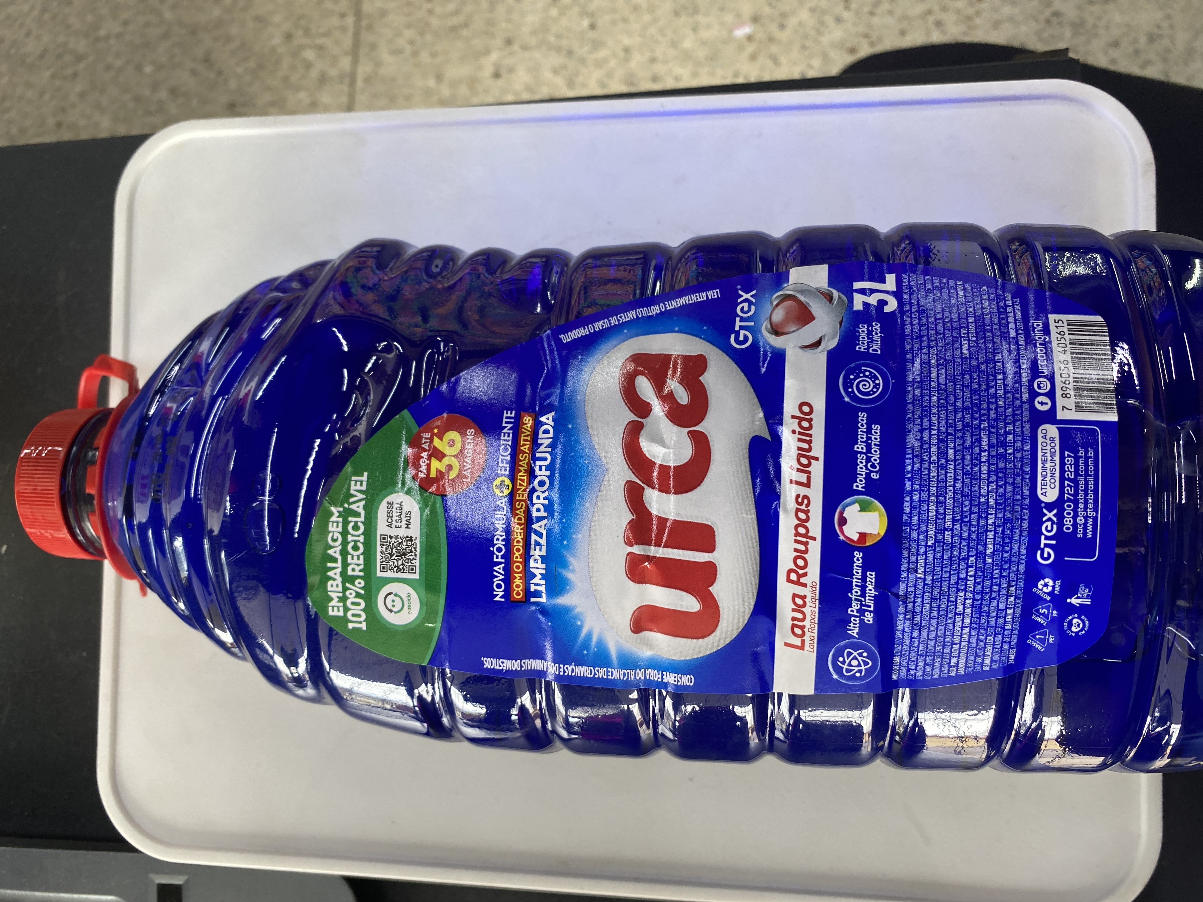 Lava roupas líquido urca 3L