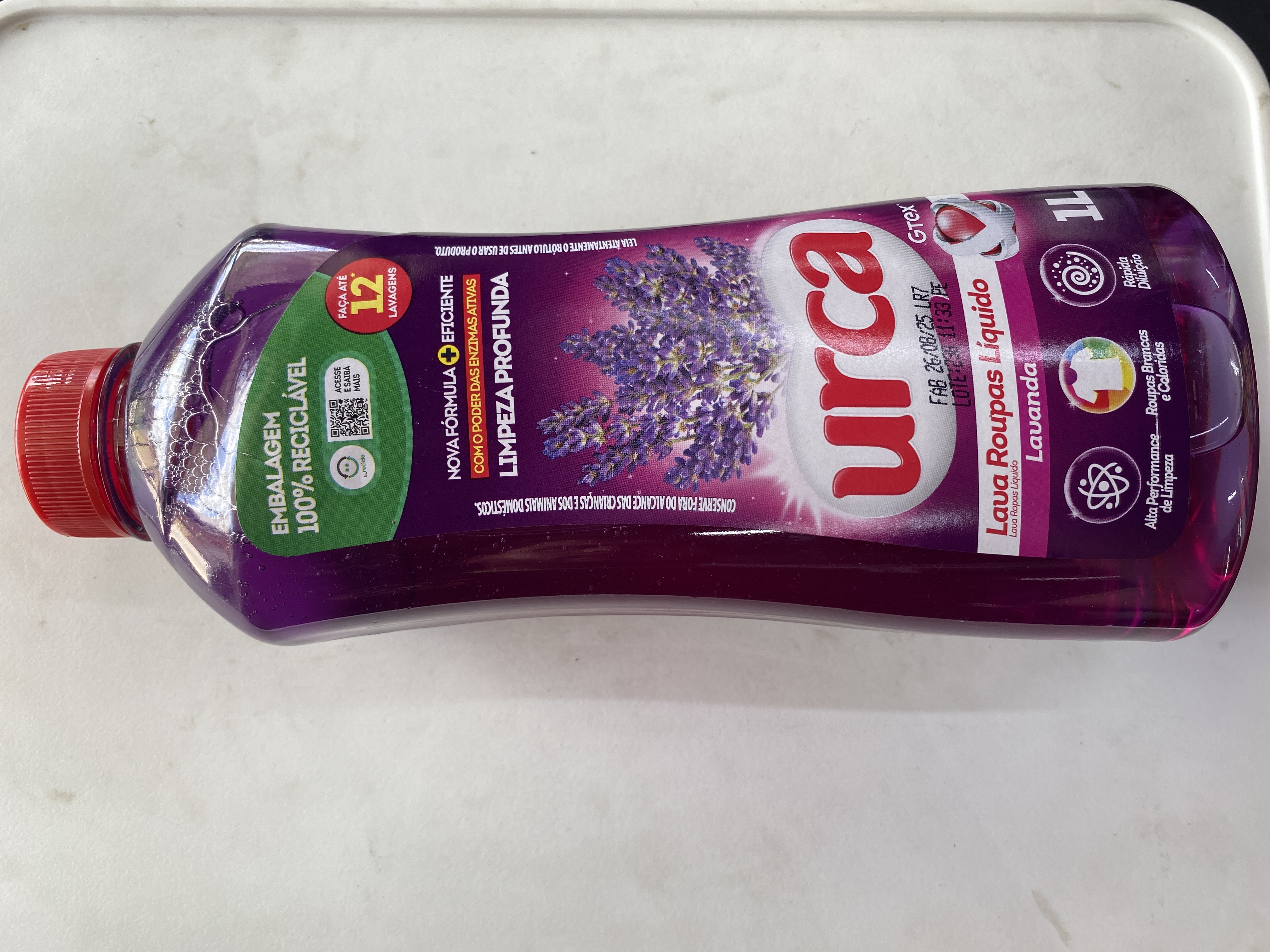 Lava roupa líquido lavanda 1L