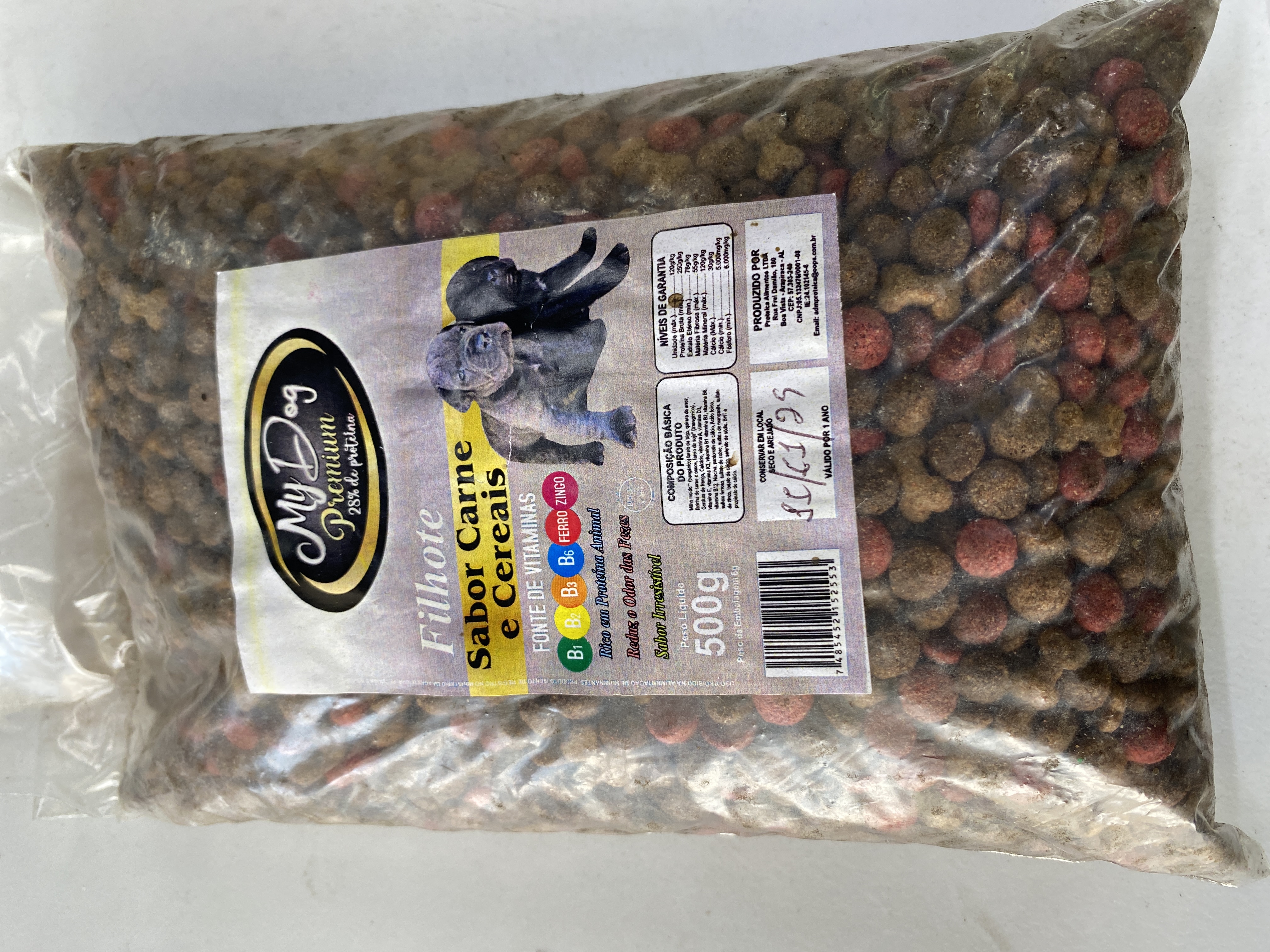 Ração para cachorro filhote 500g