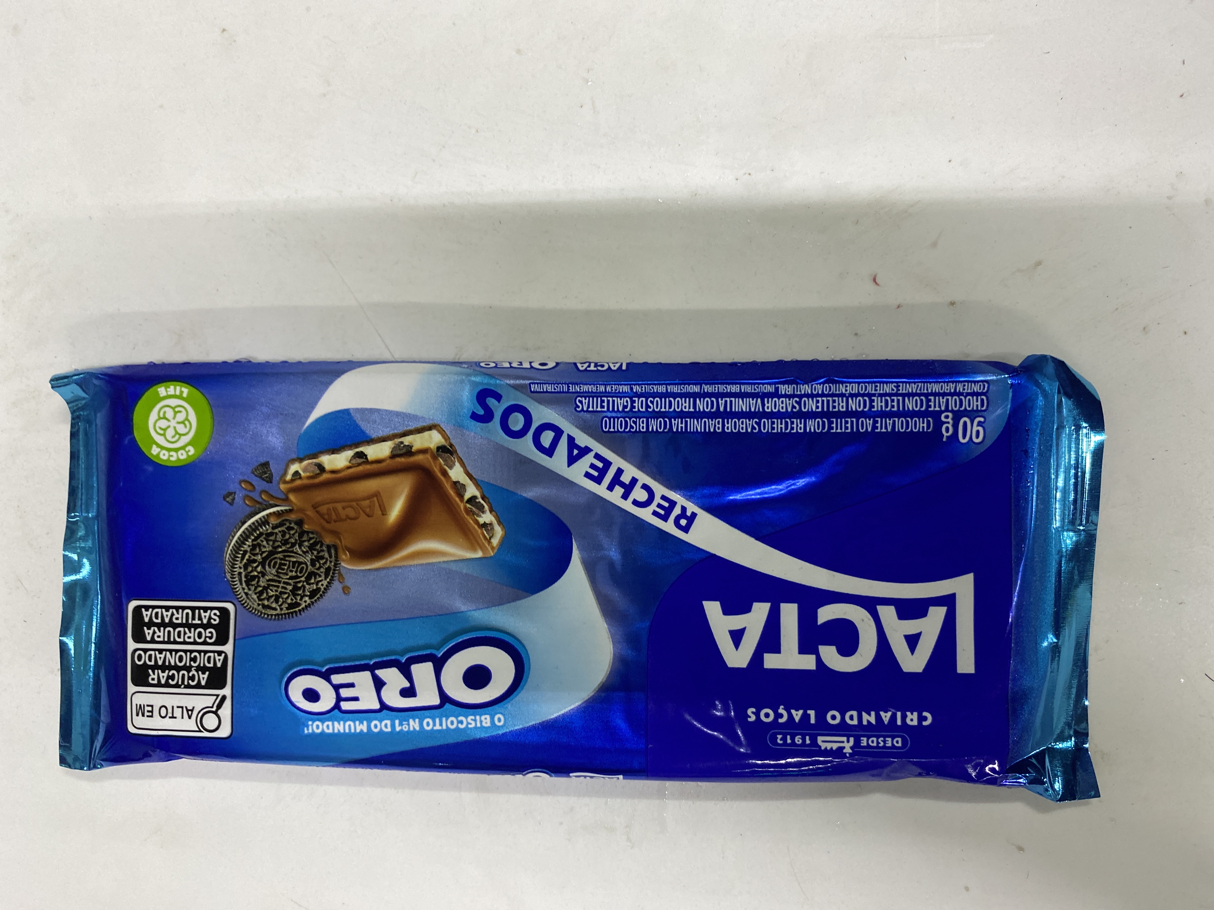 Barra chocolate Lacta oreo