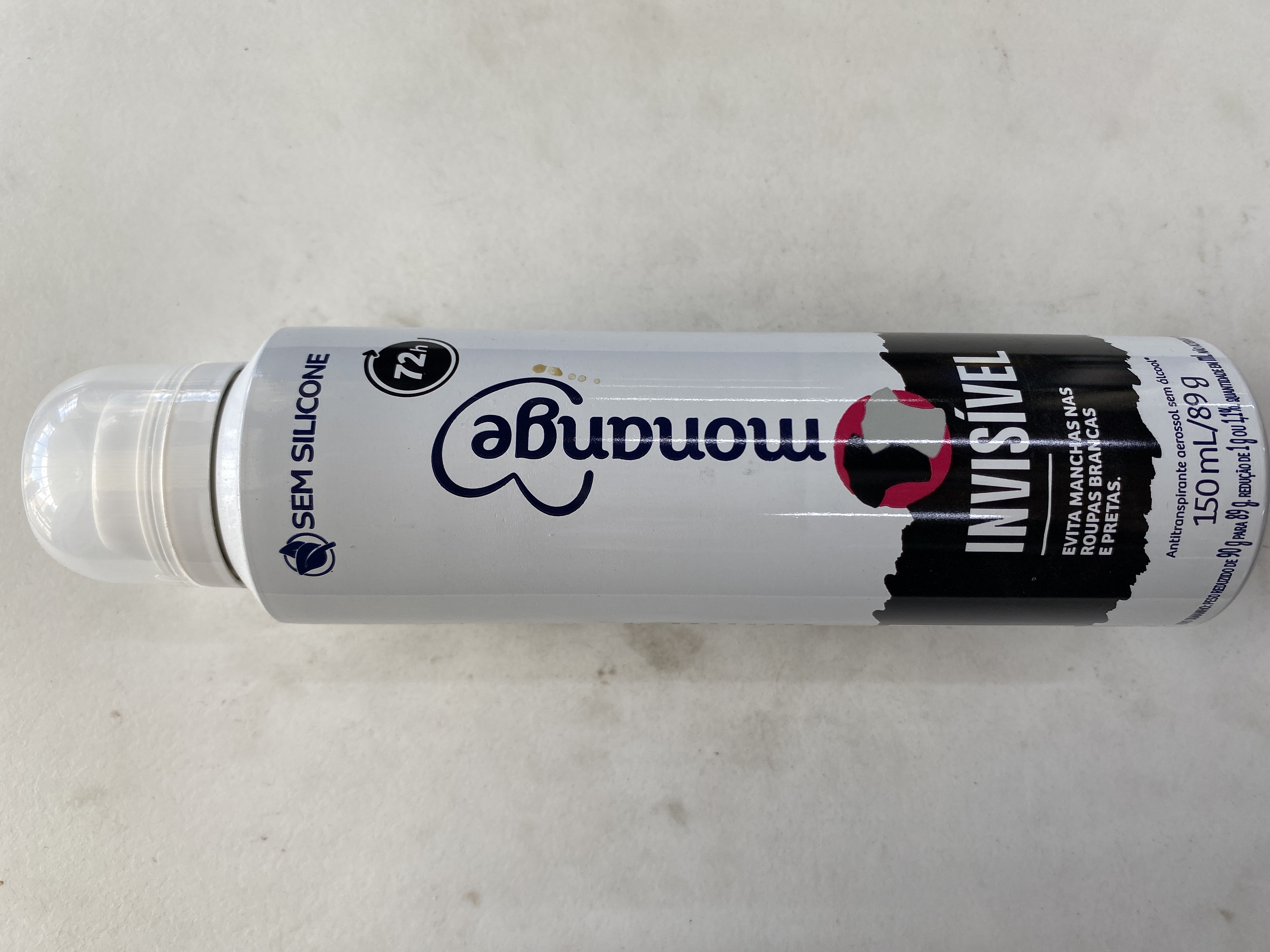 Desodorante aerossol monange invisível 150ml