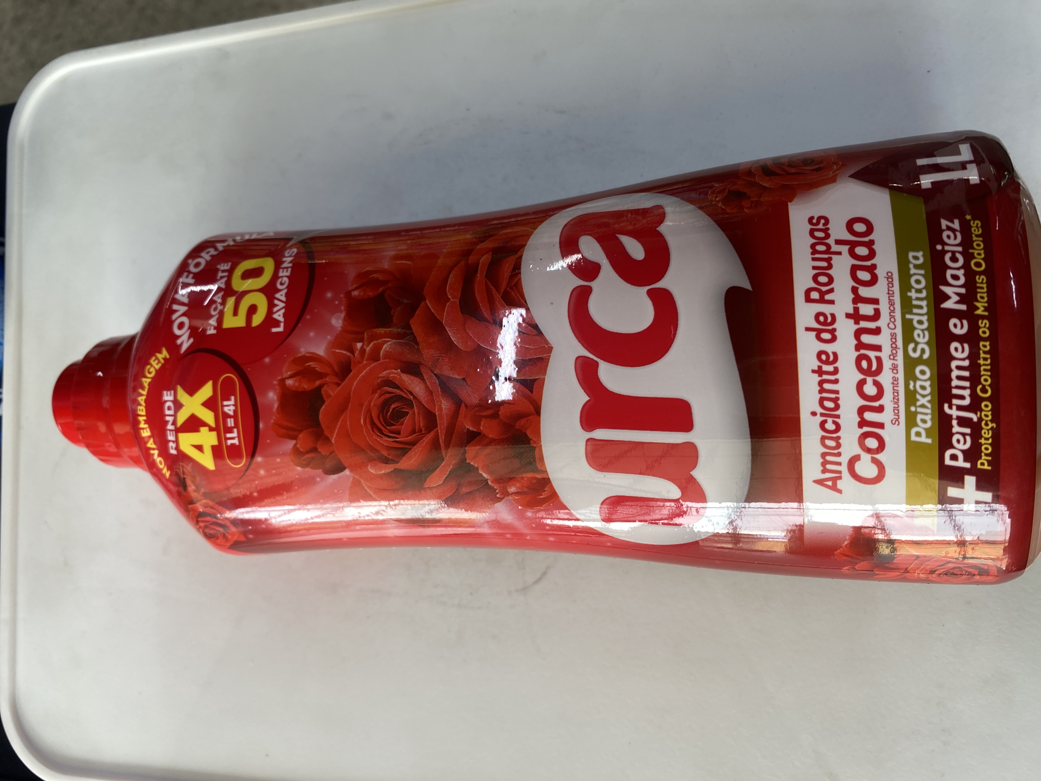 Amaciante de roupas concentrado urca,paixão sedutora 1L