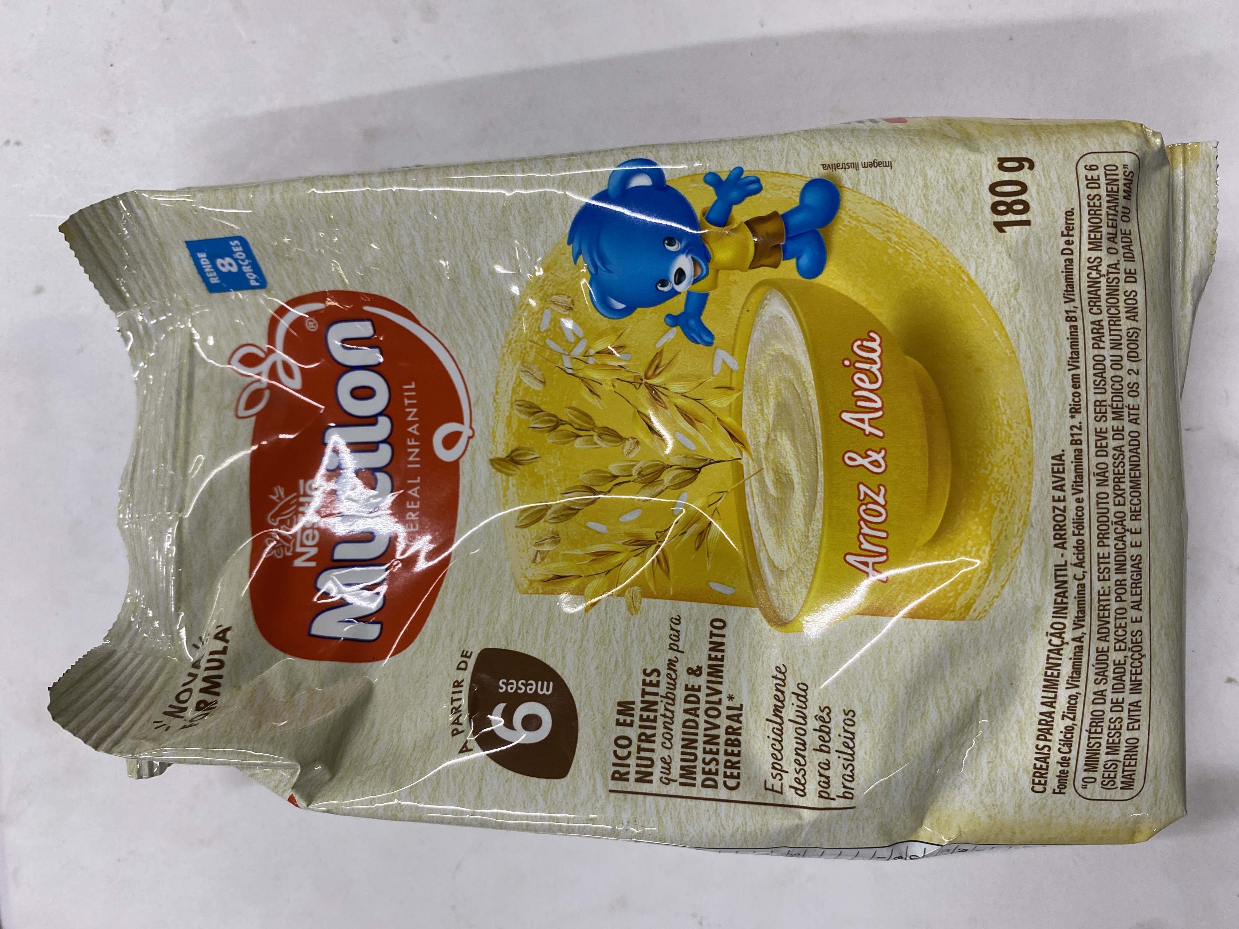 Mucilon arroz e aveia 180g