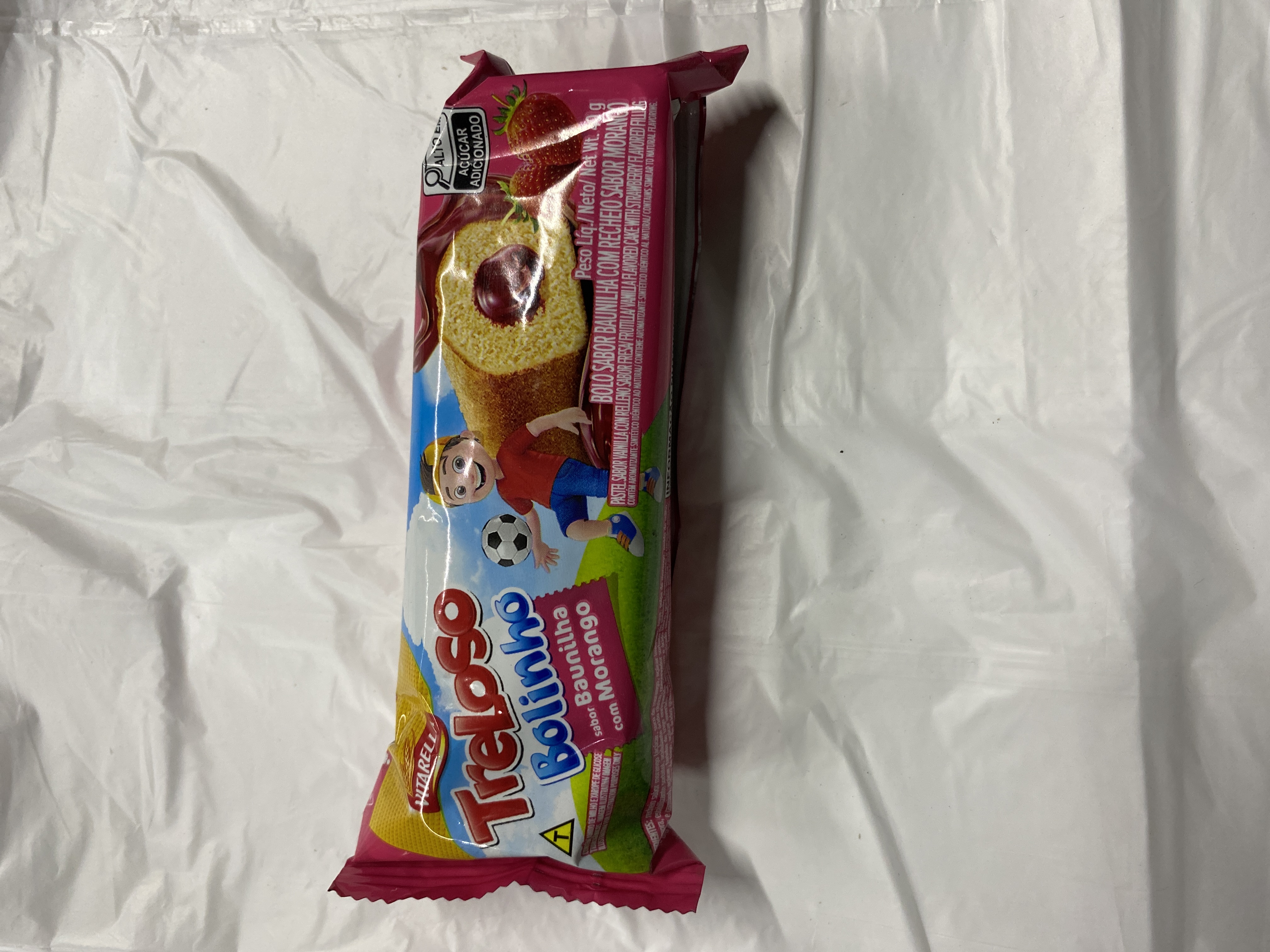 Bolinho Treloso baunilha com morango 40g