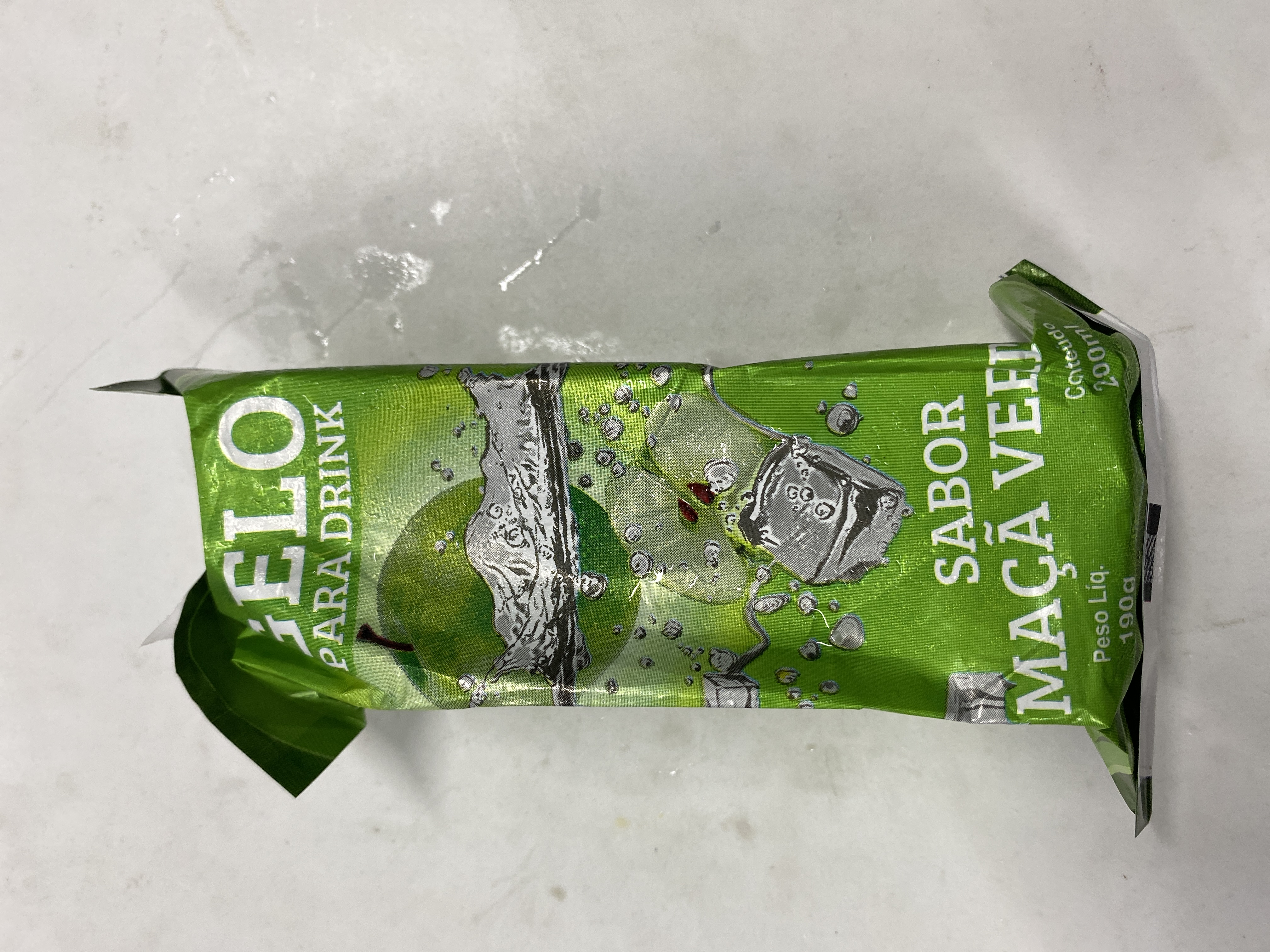 Gelo sabor maçã verde